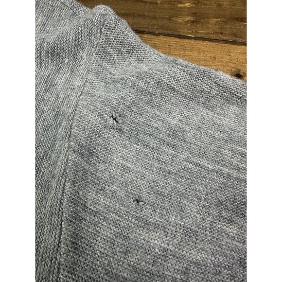 IZOD Vintage Cardigan Sweater Gray V-Neck Logo Button Acrylic Made In USA Sz XL - Picture 5 of 10